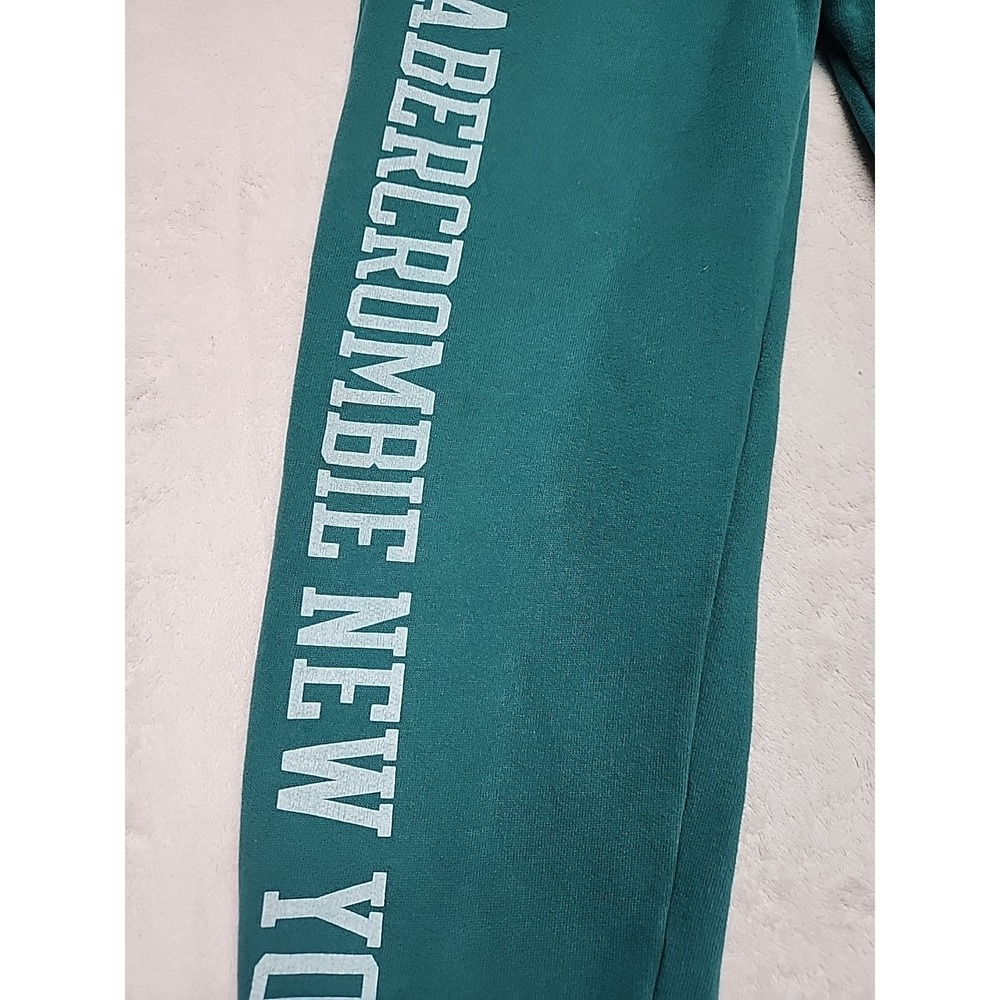 Abercrombie Fitch Kids Logo Sweatpants‎ Green Size 9/10 - Picture 4 of 7